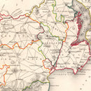 Vintage Map of Down County Ireland, 1846