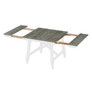 6-Piece Classic Dining Table Set, Rectangular Extendable Dining Table with two 12"W Removable Leaves and 4 Upholstered Chairs & 1 Bench for Dining Room (Brown+White)