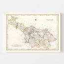 Vintage Map of Cavan County Ireland, 1846