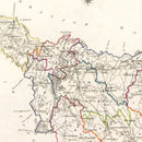 Vintage Map of Cavan County Ireland, 1846