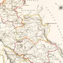 Vintage Map of Carlow County Ireland, 1846
