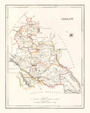 Vintage Map of Carlow County Ireland, 1846