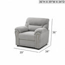 Hamilton - Chair With Hand Applied Nailhead Trim And Pillow Top Arm Cushions by HouseOfZazla