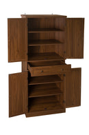 4 Door Cabinet with 1 Drawer, with 4 Adjustable Inner Shelves, Storage Cabinet