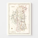 Vintage Map of Armagh County Ireland, 1846