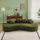 Modern Curved Sofa With Pillows