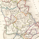 Vintage Map of Antrim County Ireland, 1846