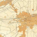 Vintage Map of Damascus, Syria 1918