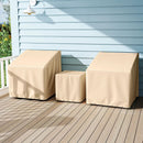 Patio Furniture Covers Waterproof Outdoor Conversation Covers for 3 Pieces Bistro Set-Beige by LJGDeals
