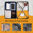 2 Piece Luggage Set With Bags Expanable Spinner Wheels ABS Lightweight Suitcase With Tsa Lock 20" / 24" by HouseOfZazla