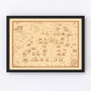 Vintage Map of University of Notre Dame, 1938
