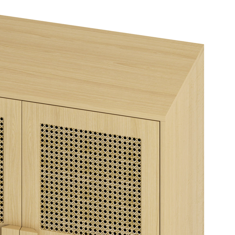 Walker Edison | Rattan Mesh Entryway Storage Accent Cabinet