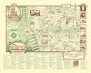 Vintage Map of New York, England 1939