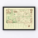 Vintage Map of New York, England 1939