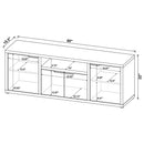 Noriega - 4 Door 60" TV Stand With Hidden Storage - Mango Color