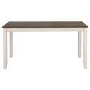 Ebers - 7 Dining Set With 2 Tone Upholstered Chairs - Vanilla White by HouseOfZazla