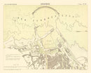 Vintage Map of Livorno, Italy 1884