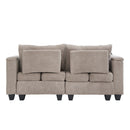 Convertible Chaise Lounge Sofa Chair With USB Ports, Cup Holders, Phone Holder And Storage by HouseOfZazla