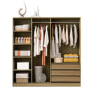 Doorless Storage Wardrobe For Dedroom With Shelves And 3 Drawers by HouseOfZazla