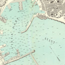 Vintage Map of Genoa, Italy 1884
