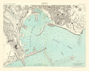 Vintage Map of Genoa, Italy 1884