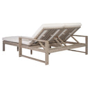 Outdoor Double Lounge Chair With 5 Position Adjustable Backrest by HouseOfZazla