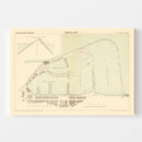 Vintage Map of Barcelona, Spain 1883