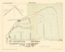 Vintage Map of Barcelona, Spain 1883