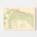 Vintage Map of Antwerp, Belgium 1883