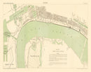 Vintage Map of Antwerp, Belgium 1883