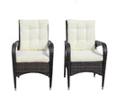 2-Piece Liberatore Dining Chairs with Cushions (Beige Cushion)