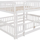 Low Bunk Bed With Slide, Fence And Ladder by HouseOfZazla