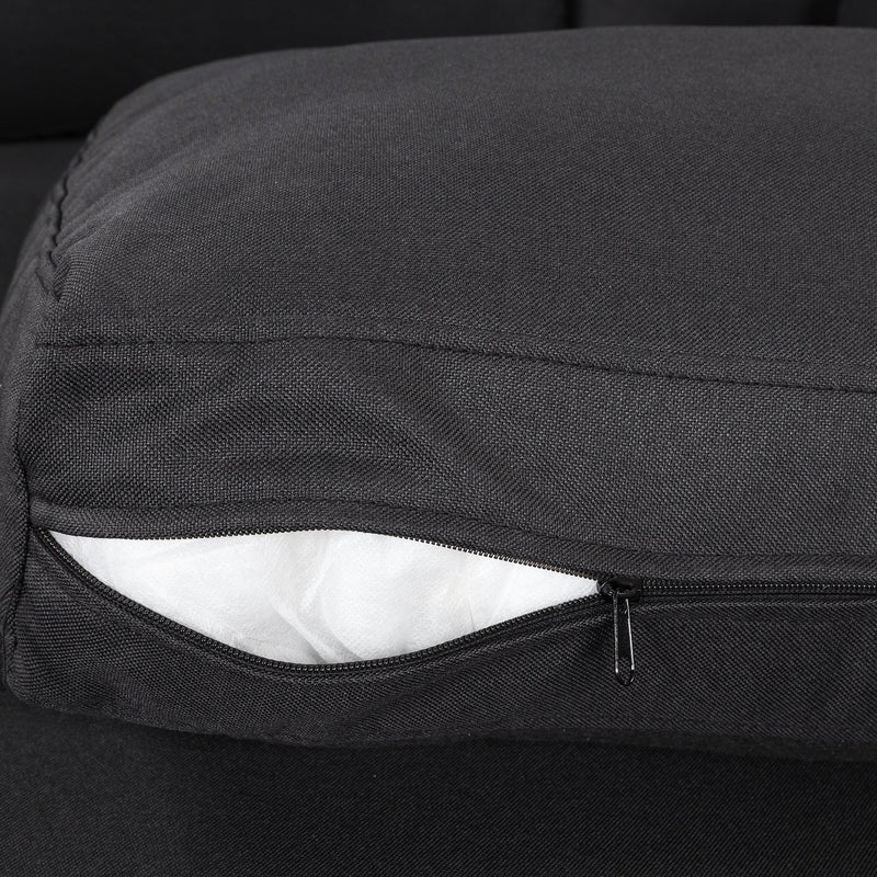 87.4"Sectional Sleeper Sofa with USB Charging Port and Plug Outlet,Pull-Out Sofa Bed with 3 Pillows, L-Shape Chaise for Living Room Small Apartment,Black