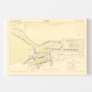 Vintage Map of Edinburgh, Scotland 1884