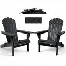 Folding Adirondack Lounge Chair With Embossed Grain Texture