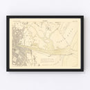 Vintage Map of Dublin, Ireland 1884