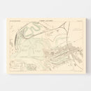 Vintage Map of Cardiff, England 1883