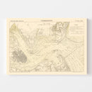 Vintage Map of Charleston, South Carolina 1884