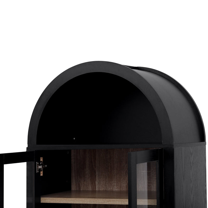 K&K 71" Tall Arched Kitchen Pantry Cabinet, photo 6 of 10
