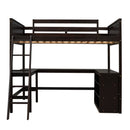 Loft Bed With Shelves With Desk by HouseOfZazla
