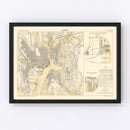 Vintage Map of Boston, Massachusetts 1884