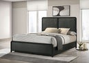 Cavelle 51-inch Upholstered Queen Panel Bed Black