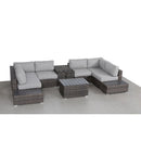 Wicker Sectional Seating Group With Cushions by Unique Piece Furniture