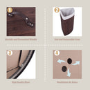 Corner Bamboo Hamper Laundry Basket-Brown