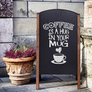 40 Inch Wood A-Frame Sidewalk Wedding Signage Chalkboard by LJGDeals