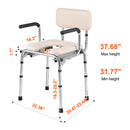 Commode Chair with Padded Seat and Adjustable Height by HouseOfZazla