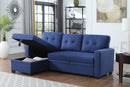 Upholstered Pull Out Sectional Sofa With Chaise by HouseOfZazla