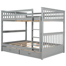 Bunk Bed With Ladders And 2 Storage Drawers by Unique Piece Furniture