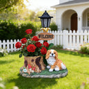 Sitting Dog Solar Lantern Planter Statue by HouseOfZazla