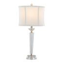Diamond - Torch Contemporary Crystal Table Lamp (Set of 2) - Clear / Off White / Polished Nickel